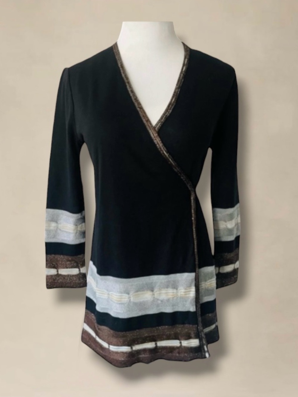 MISSONI WRAP CARDIGAN TIE SWEATER SIZE 44
